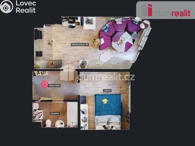 Prodej bytu 2+KK Praha, Granitova 1115 č. 17