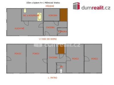 Prodej rodinného domu Mělnické Vtelno, Mělnická 1 č. 8