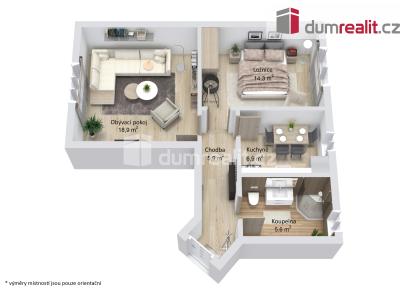 Prodej bytu 2+1 Sokolov, Plzeňská 1483 č. 6
