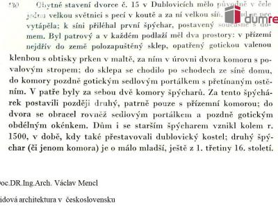 Prodej rodinného domu Dublovice č. 22