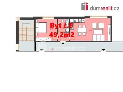 Prodej bytu 2+KK Mělník, Nůšařská 4032 č. 8