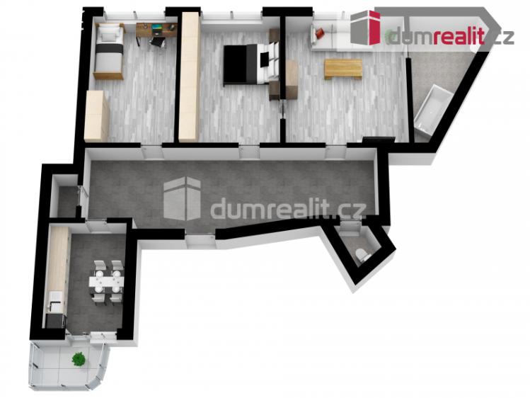 Prodej bytu 3+1 Ústí nad Labem, Žukovova 385 č. 3