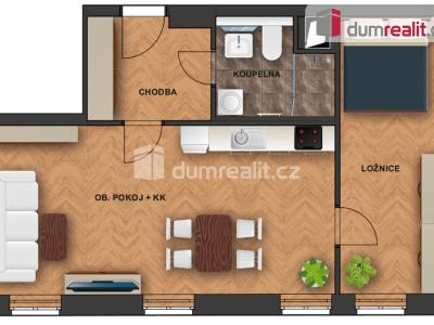 Prodej bytu 2+KK Praha, Hálkova 1612 č. 14