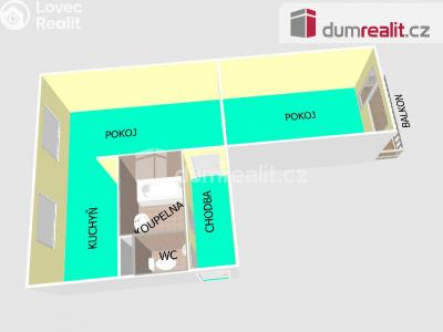 Prodej bytu 2+KK Mělník, Oldřicha Wenzla 2553 č. 8