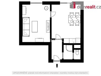 Prodej bytu 1+1 Ústí nad Labem, Peškova 542 č. 10