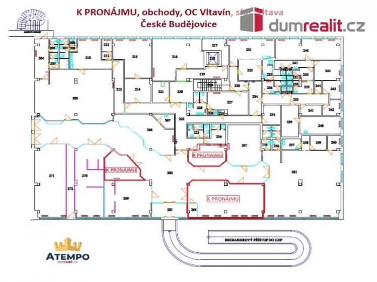 Pronájem obchodního prostoru České Budějovice, Fr. Ondříčka 1162 č. 3