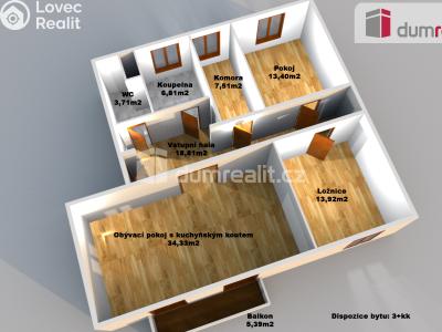 Pronájem bytu 4+KK Příbram, Hornických učňů 256 č. 3