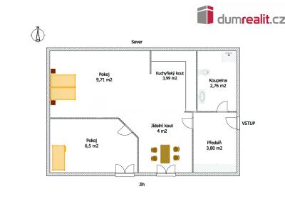 Prodej bytu 2+KK Jáchymov, K Lanovce 1048 č. 11