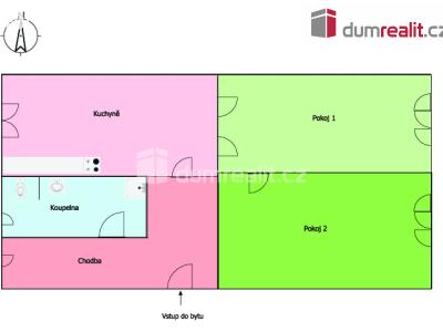 Pronájem bytu 2+1 Ostrov, Jáchymovská 806 č. 33