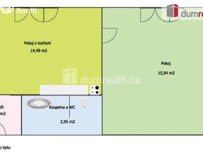 Pronájem bytu 1+1 Ostrov, Kollárova 1270 č. 27