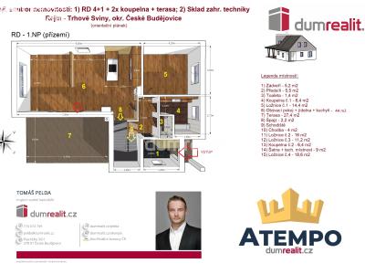 Prodej rodinného domu Trhové Sviny, Rejta 303 č. 8