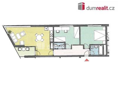 Pronájem bytu 3+KK Praha, Antala Staška 1565 č. 7