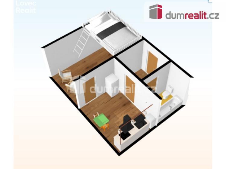 Pronájem bytu 1+1 Praha, Na Petynce 428 č. 12