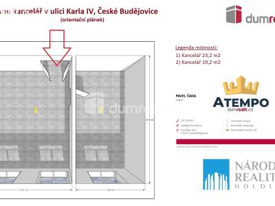 Pronájem kanceláře České Budějovice, Karla IV. 92 č. 31