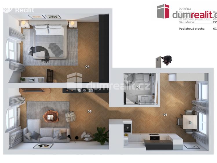 Prodej bytu 2+1 Ústí nad Labem, Masarykova 0 č. 1