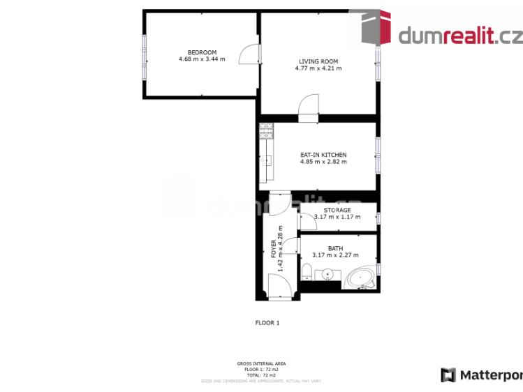 Prodej bytu 2+1 Ústí nad Labem, Střekovské nábřeží 861 č. 4
