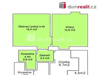Pronájem bytu 2+KK Praha, Hněvkovská 1234 č. 9