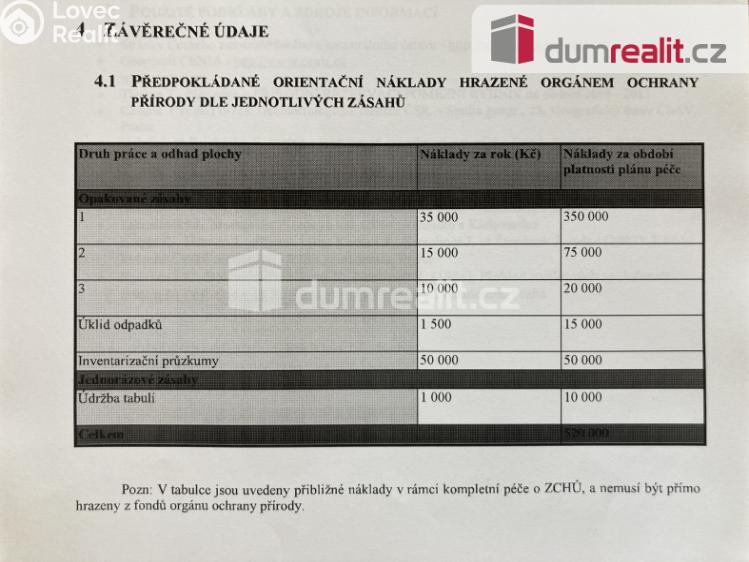 Prodej pozemku Pomezí nad Ohří č. 3
