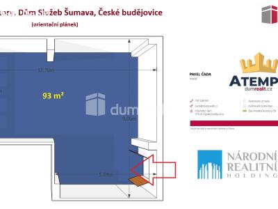 Pronájem obchodního prostoru České Budějovice, J. Opletala 926 č. 15