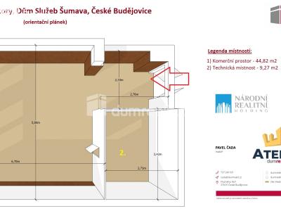 Pronájem obchodního prostoru České Budějovice, J. Opletala 926 č. 31