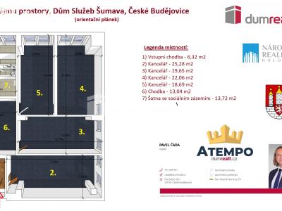 Pronájem obchodního prostoru České Budějovice, J. Opletala 926 č. 35