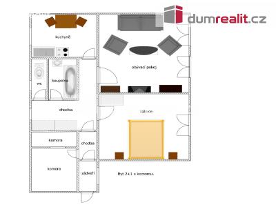 Prodej bytu 2+1 Mělník, Smetanova 706 č. 6