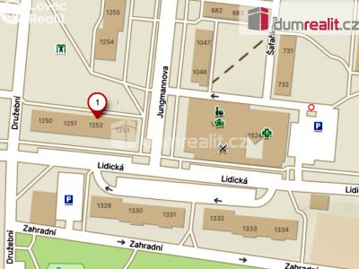 Pronájem bytu 1+KK Ostrov, Lidická 1253 č. 3