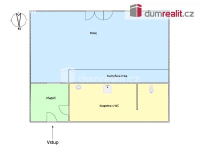 Pronájem bytu 1+KK Ostrov, Lidická 1253 č. 20