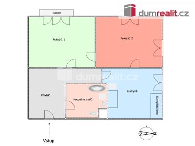 Pronájem bytu 2+1 Ostrov, Hlavní třída 736 č. 24