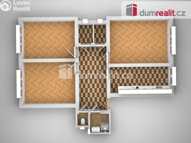 Prodej bytu 3+1 Praha, U svobodárny 1070 č. 35