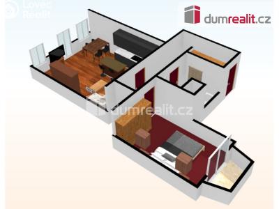 Pronájem bytu 2+KK Praha, Holandská 365 č. 12