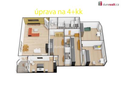 Prodej bytu 3+1 Praha, náměstí Josefa Machka 1218 č. 22