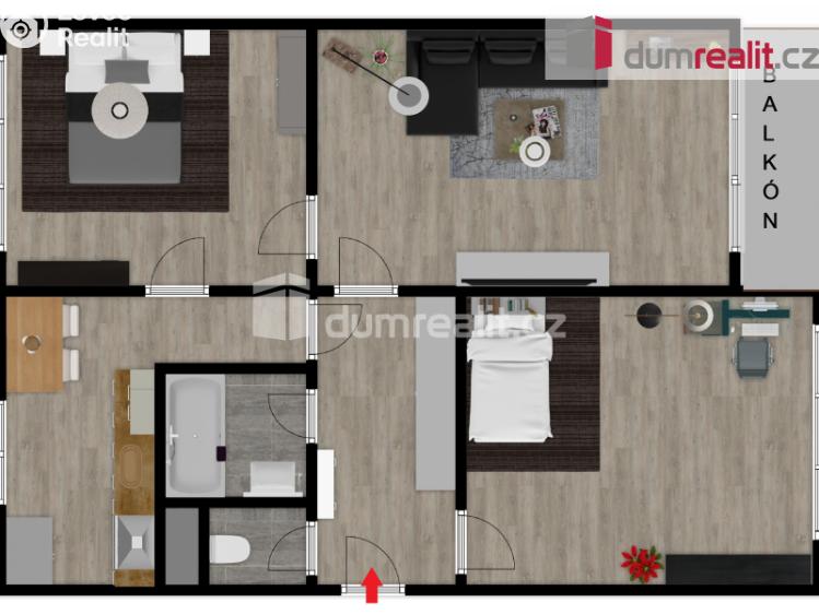 Prodej bytu 3+1 Praha, Přistoupimská 432 č. 23