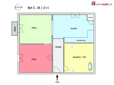 Pronájem bytu 2+1 Ostrov, Jungmannova 682 č. 27