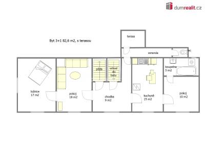 Prodej bytu 3+1 Želízy č. 7