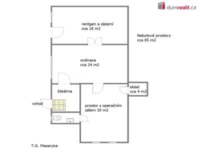 Pronájem obchodního prostoru Roudnice nad Labem, třída T. G. Masaryka č. 5