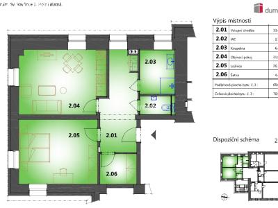 Prodej bytu 2+KK Horní Blatná, náměstí Sv. Vavřince 3 č. 10