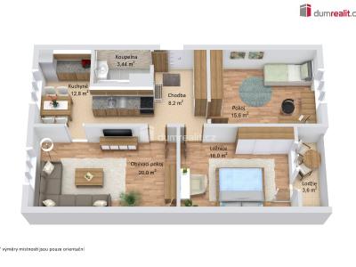 Prodej bytu 3+1 Karlovy Vary, Sibiřská 854 č. 16