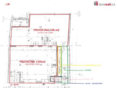 Pronájem obchodního prostoru Hodonín, Dolní Valy 1094 č. 5