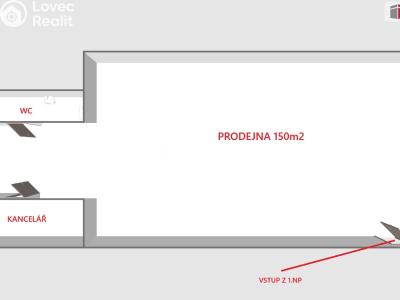Pronájem obchodního prostoru Hodonín, Dolní Valy 1094 č. 8