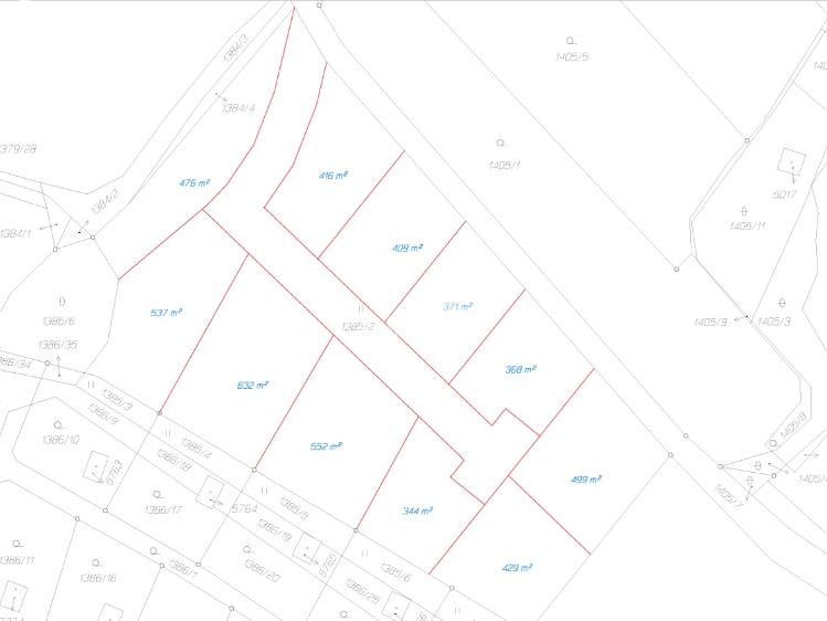 Prodej stavebního pozemku Písek, třída Přátelství 2002 č. 5