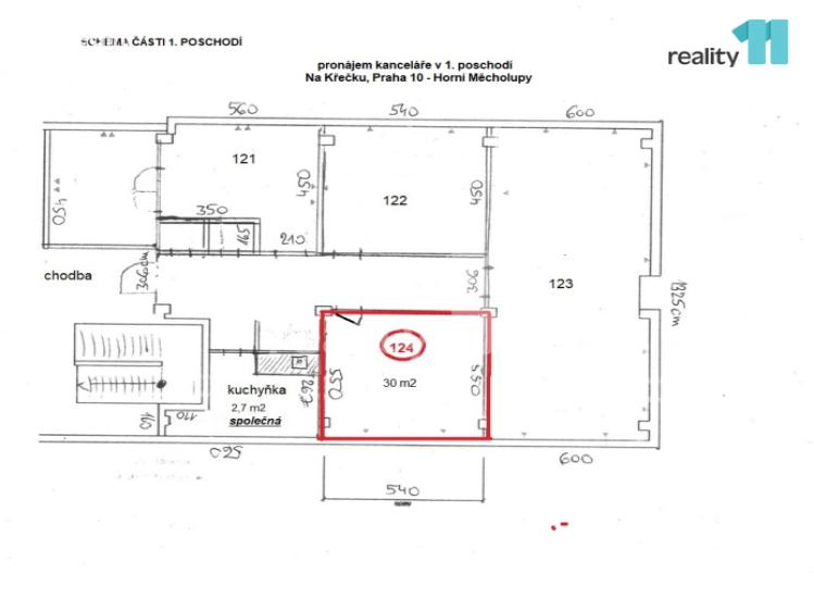 Pronájem kanceláře Praha, Na křečku 365/5 č. 2