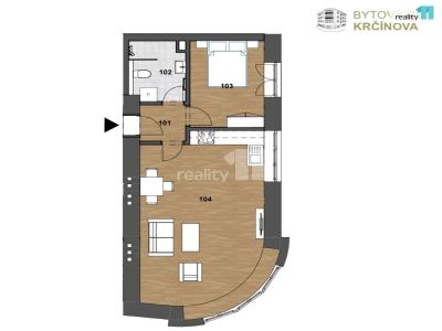 Prodej bytu 2+KK Kolín, Krčínova 538 č. 12