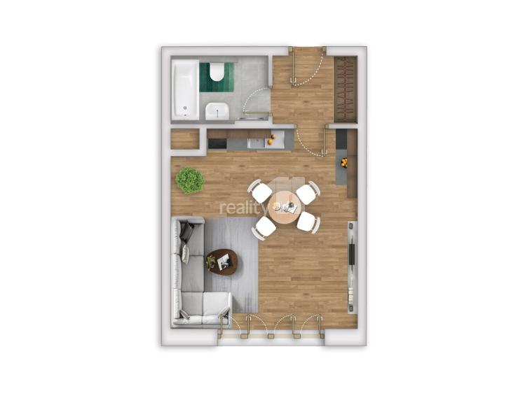 Pronájem bytu 1+KK Liberec, Tovární 284/7 č. 3