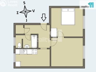 Pronájem bytu 2+1 Zlín, Fabiánka II 253 č. 7