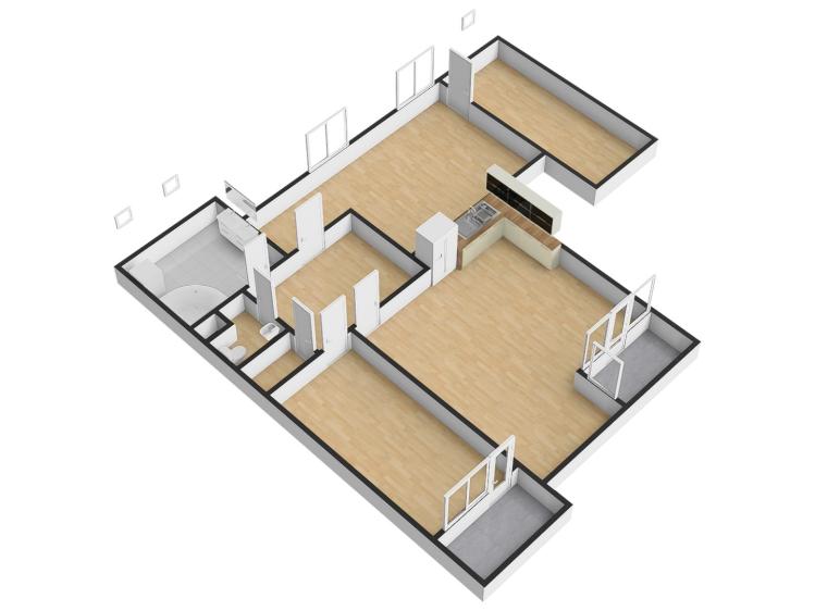 Pronájem bytu 3+KK Praha, Smíchovská 1988/108 č. 23
