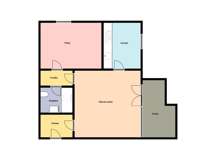 Pronájem bytu 2+1 Praha, Podvinný mlýn 73/8 č. 16