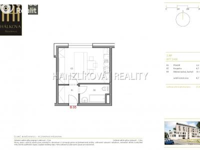 Prodej bytu 1+KK České Budějovice, Hálkova č. 6